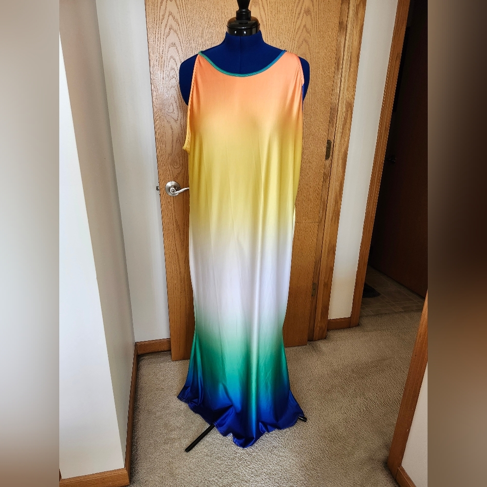 NWT ASHLEY'S Ombre Maxi Bodycon Dress Size 22/24 - Picture 4 of 10